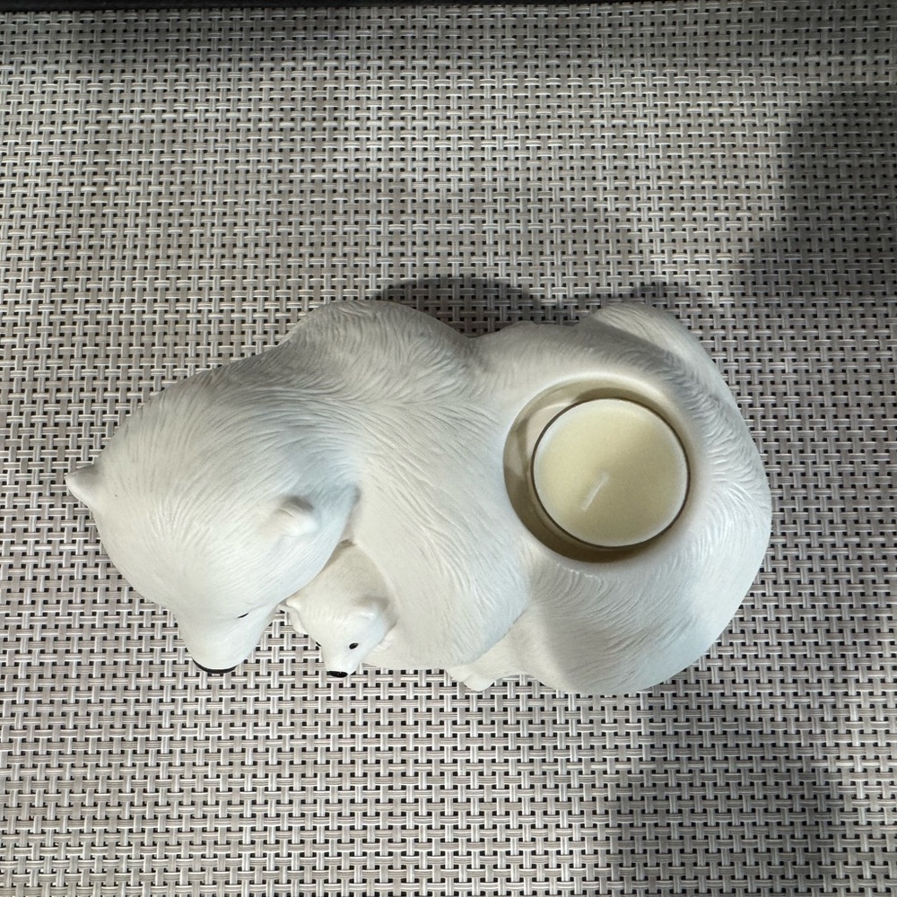 Partylite Mama Polar Bear and cub VTG EUC - Picture 3 of 8